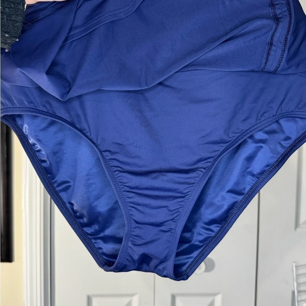 Lands' End 14 Blue Bikini Skirt Bottom